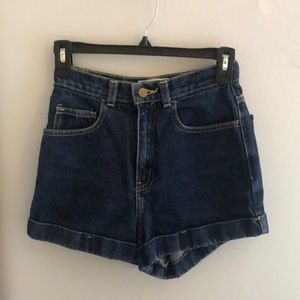 American Apparel High-Waist Jean Shorts